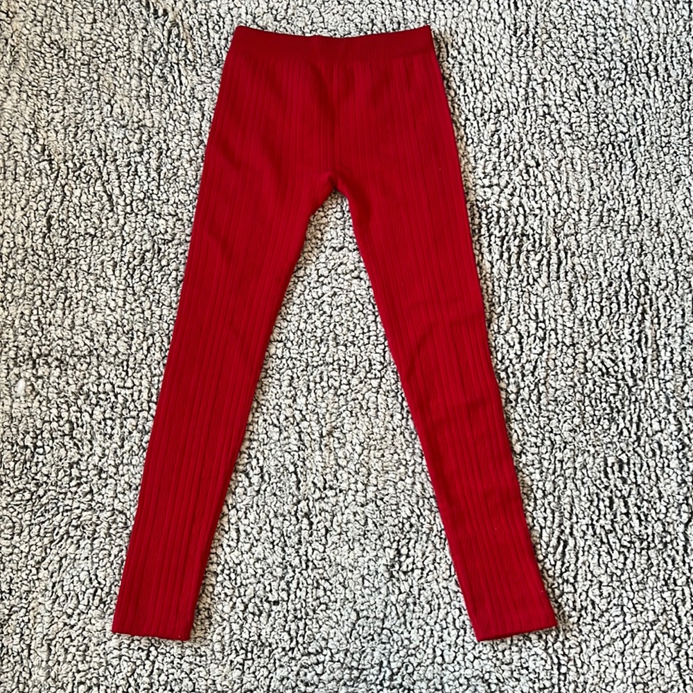 Woman’s Red leggings stretch size M